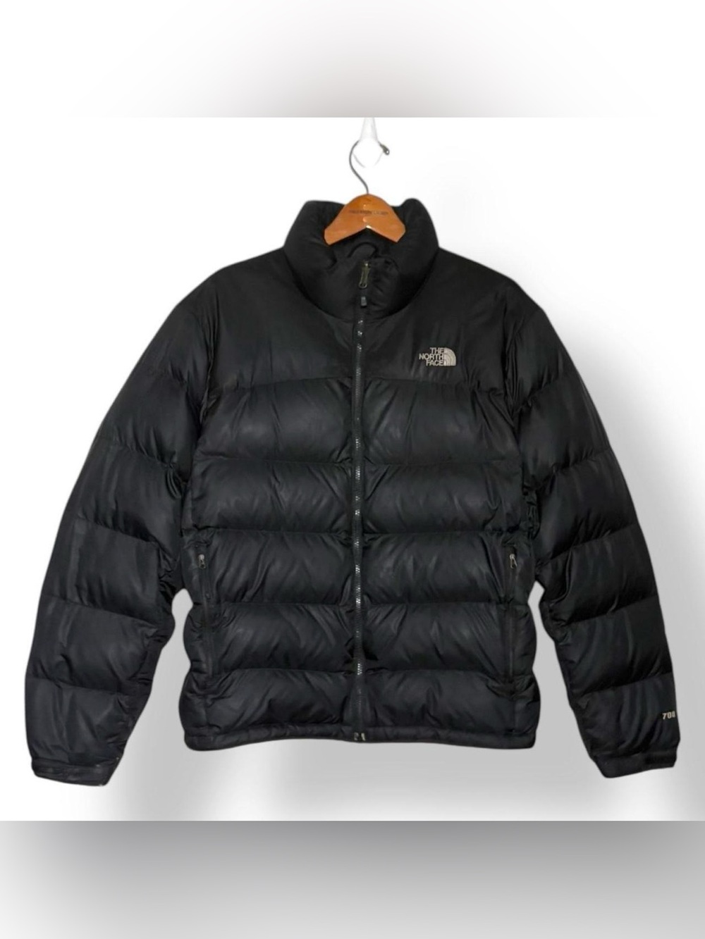 The North Face 700 Nuptse 2 Down Full Zip Puffer Jacket Black